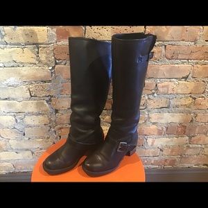 Aldo Tall Leather Motorcycle Boots